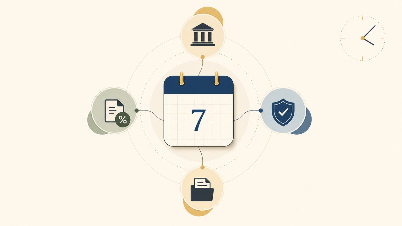 7월 납부 종합 Pillar - 캘린더 hub 인포그래픽